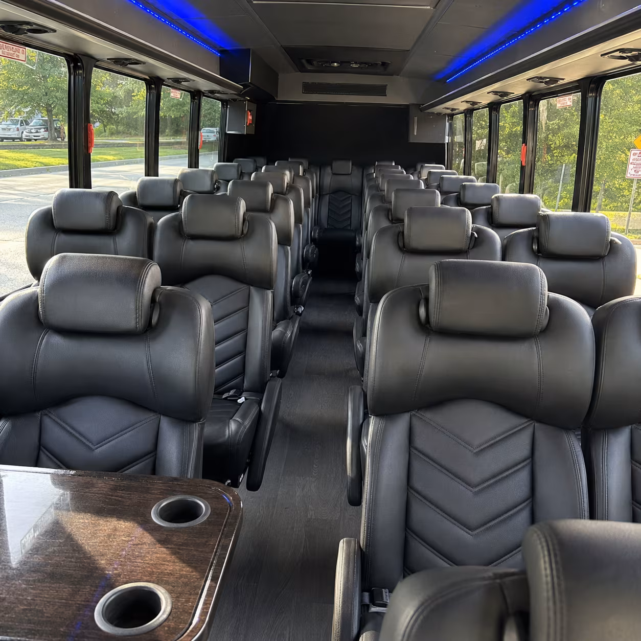 oxford 35 passenger minibus inside