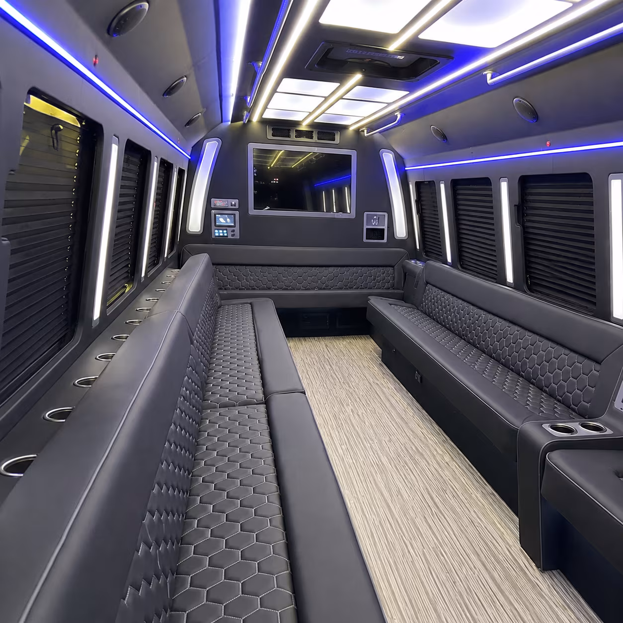 oxford 40 passenger party bus inside