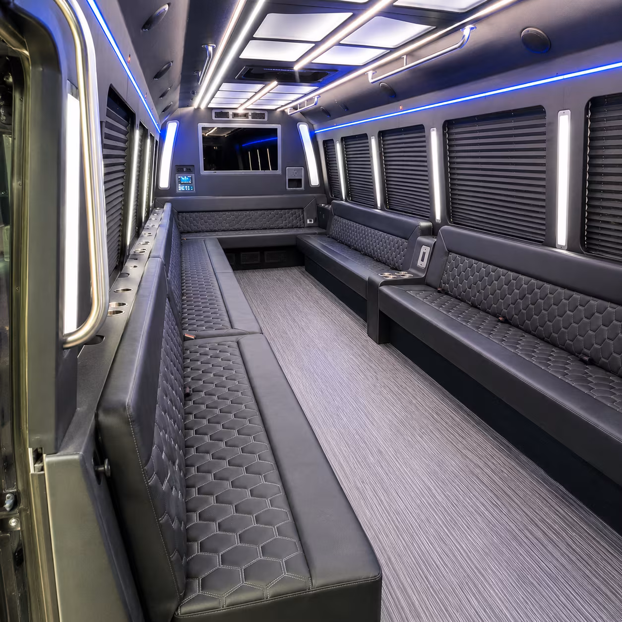 oxford 40 passenger party bus interior