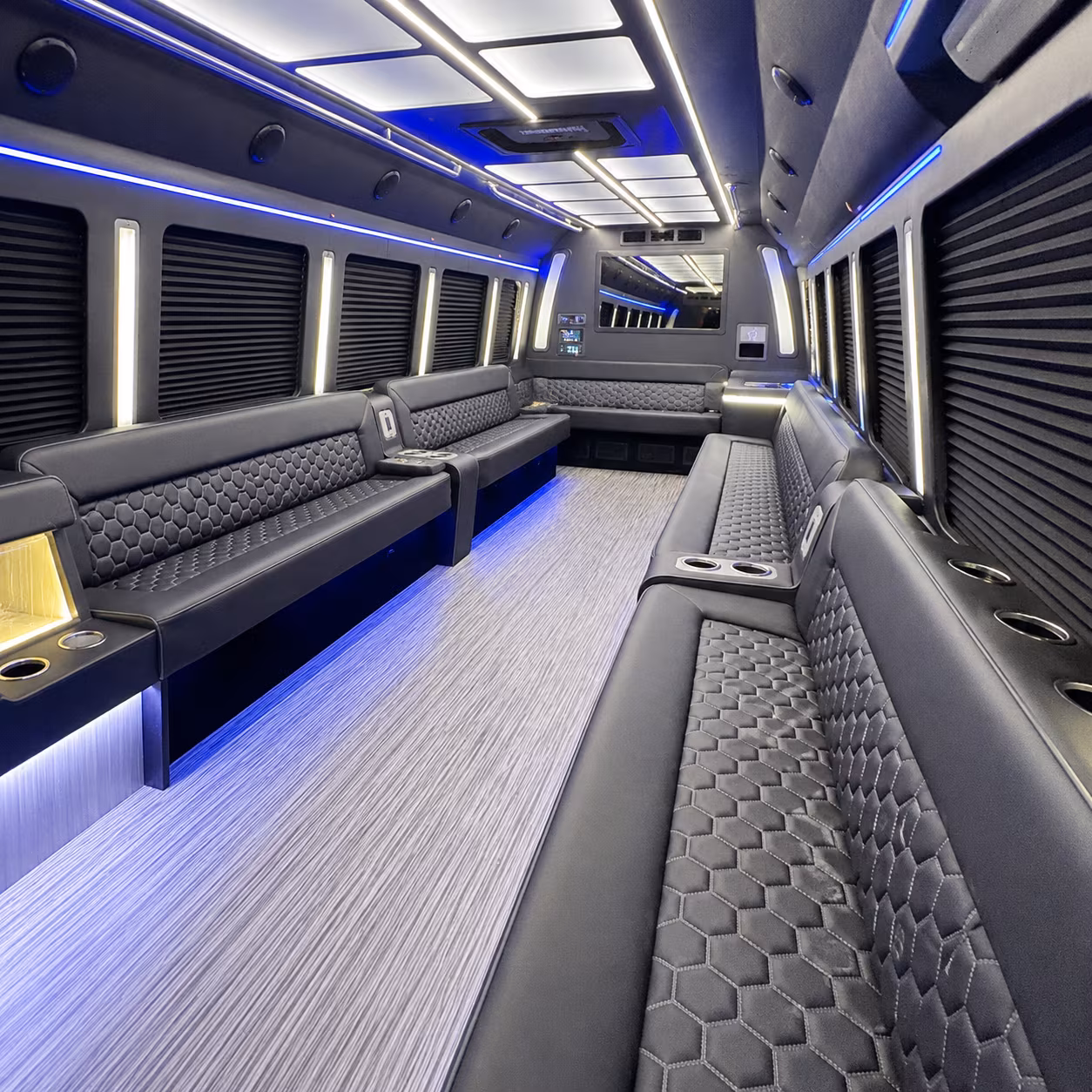 oxford party bus rental interior